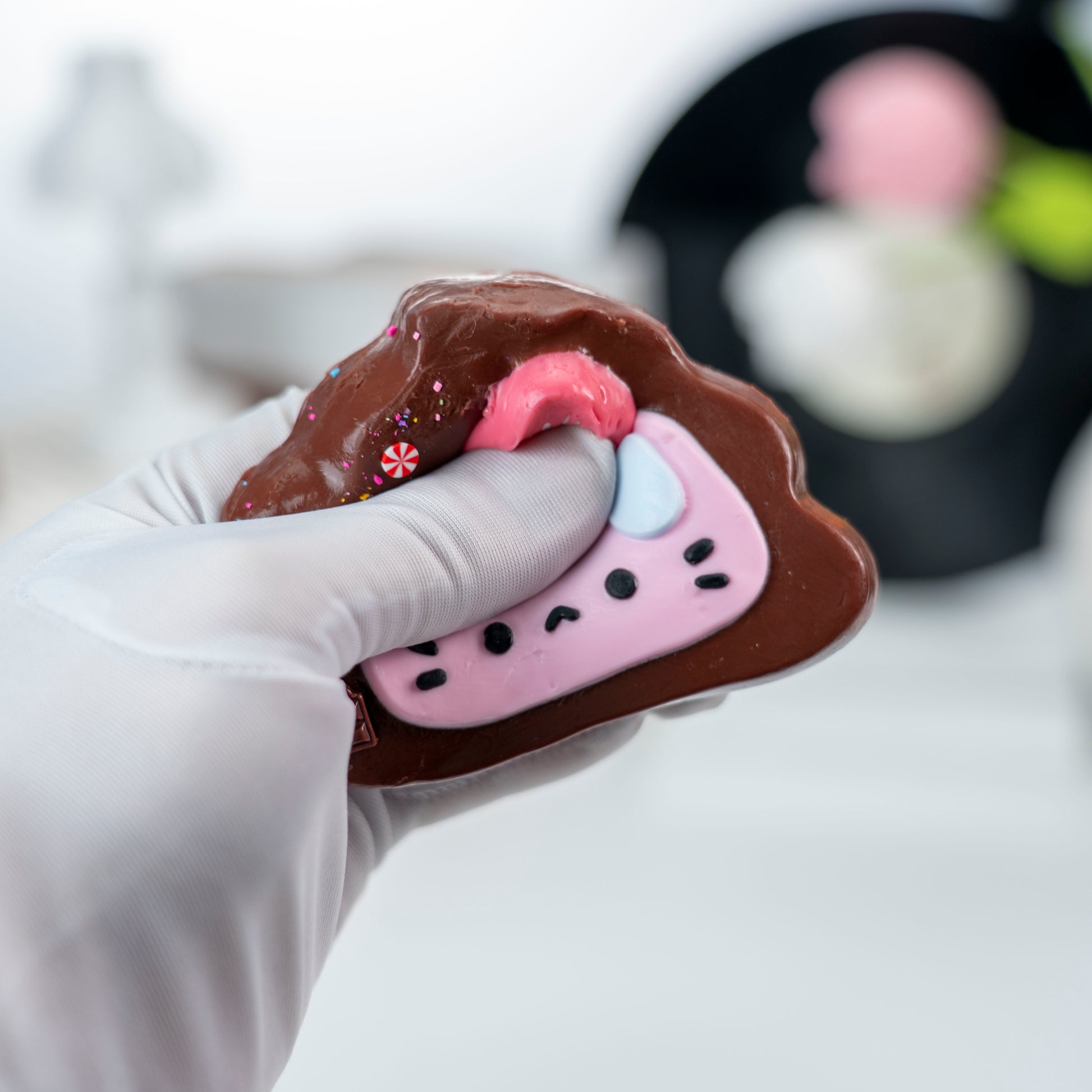 Oops! Strawberry Cat Mochi squishy toy